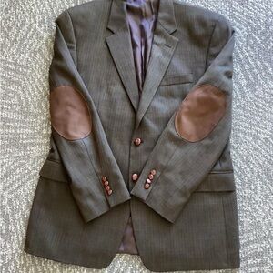 Lauren Ralph LaurenWool Blazer Mens 42R  Herringbone Elbow Patch